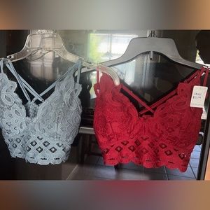Bundle of two, never worn, NWT Anemone bralettes. Size small.